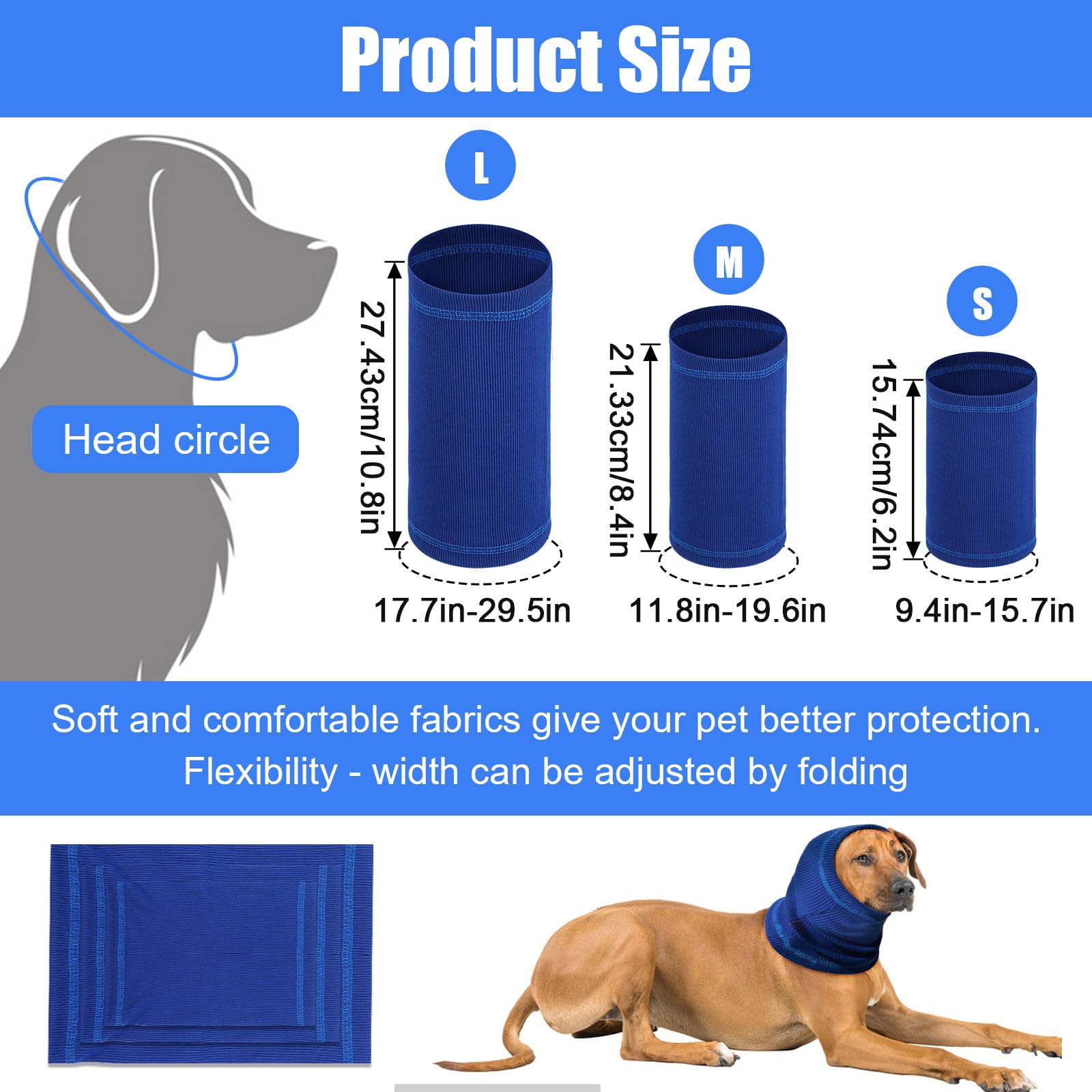 CIATBYYJ dog ear muffs close-up showing noise isolation benefits