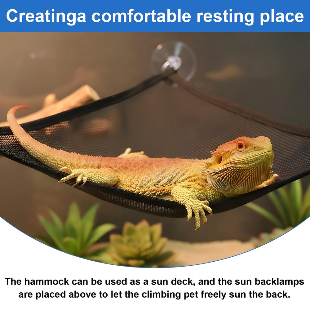 CIATBYYJ Easy-clean bearded dragon hammock for hygienic habitat