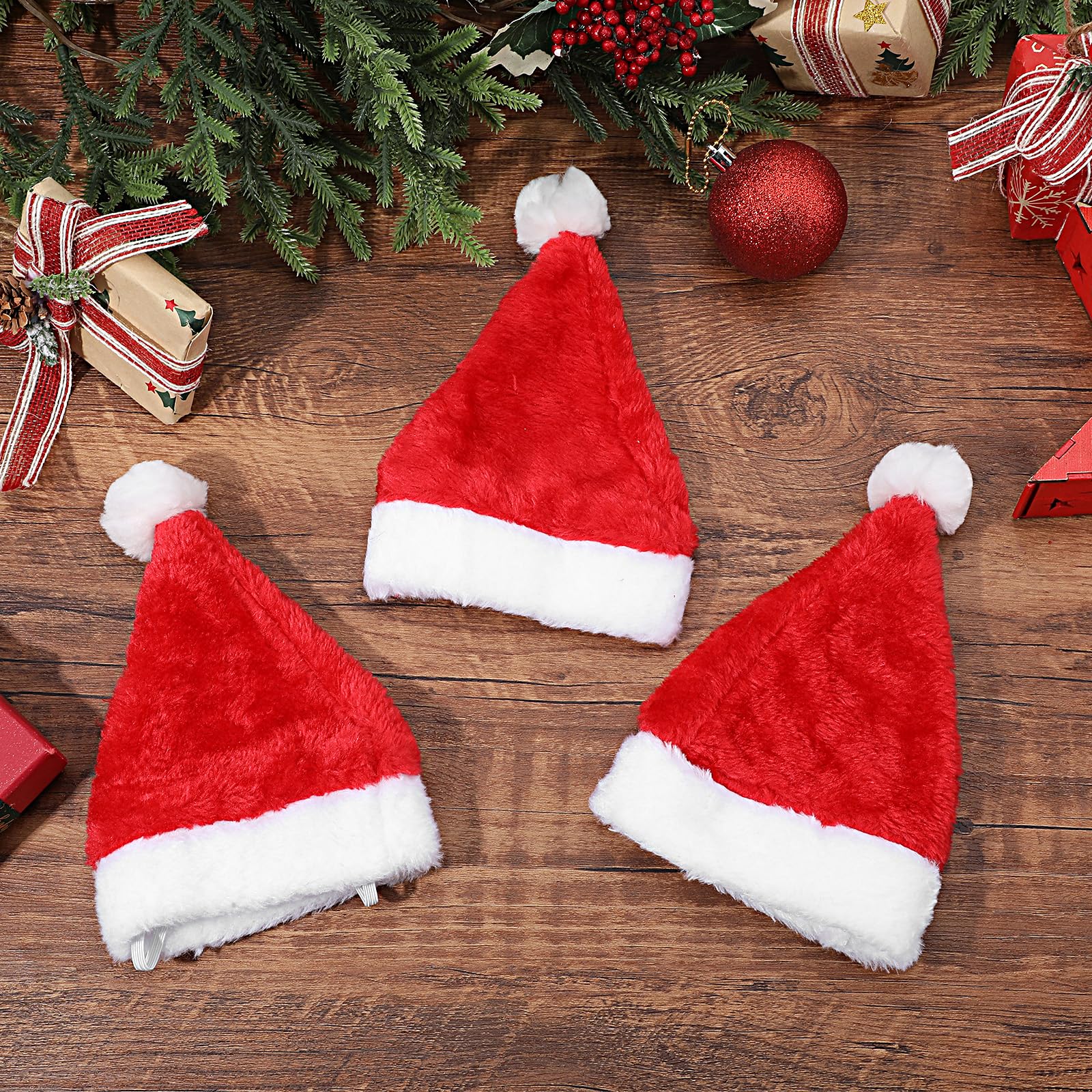 CIATBYYJ red-white Santa hat detail for festive accessorizing