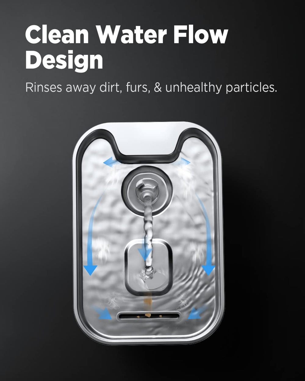 Ciays cat water fountain dishwasher-safe components simplify cleanup