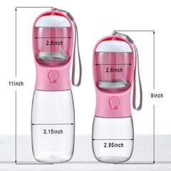 Cibaabo botella para perros 550 ml, perfecta para viajes largos