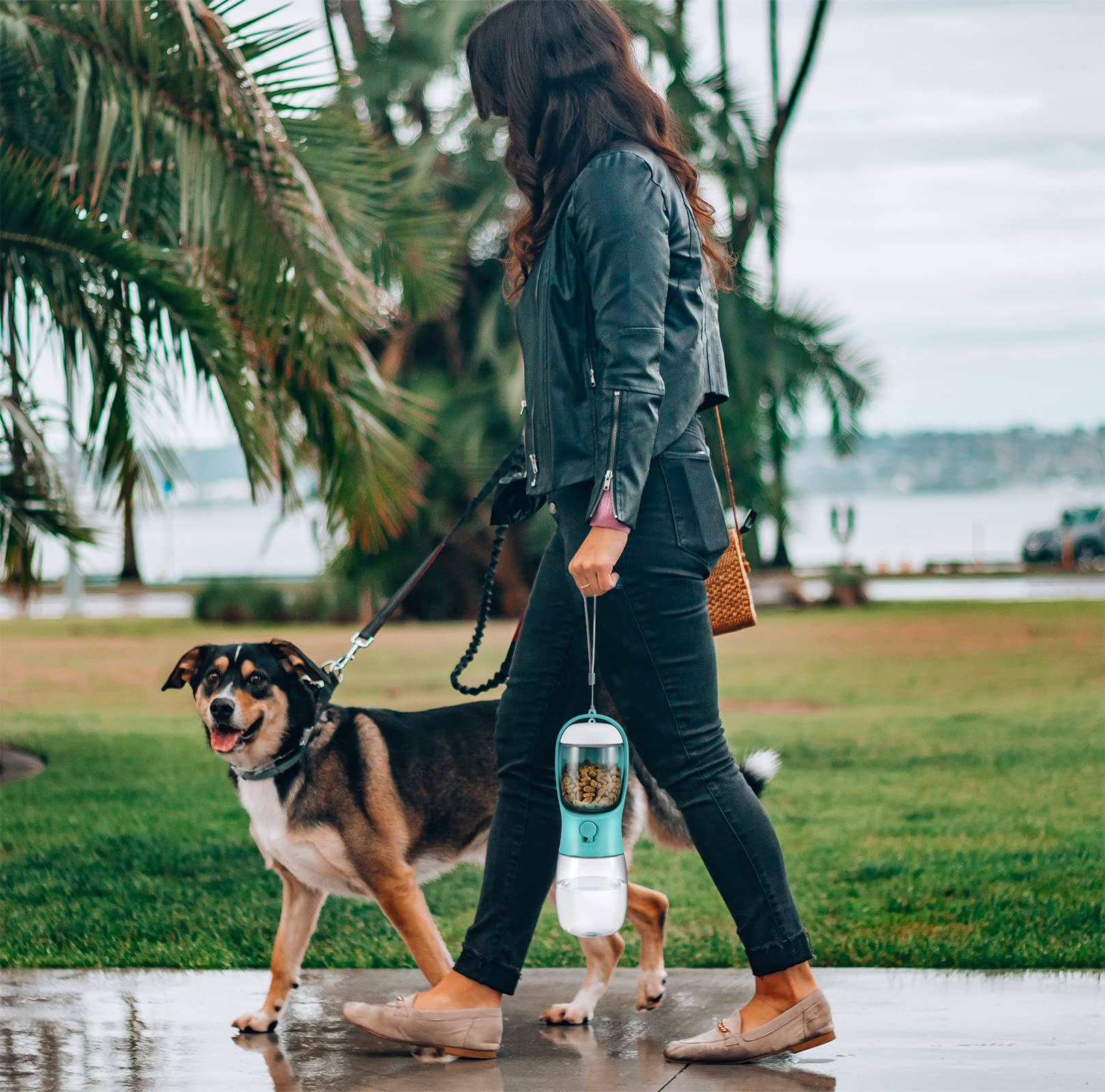 Botella multiusos para paseos y entrenamiento, uso versátil.