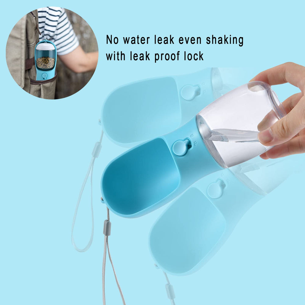 Cibaabo dog water bottle carbon-filter highlights clean, fresh-tasting water.