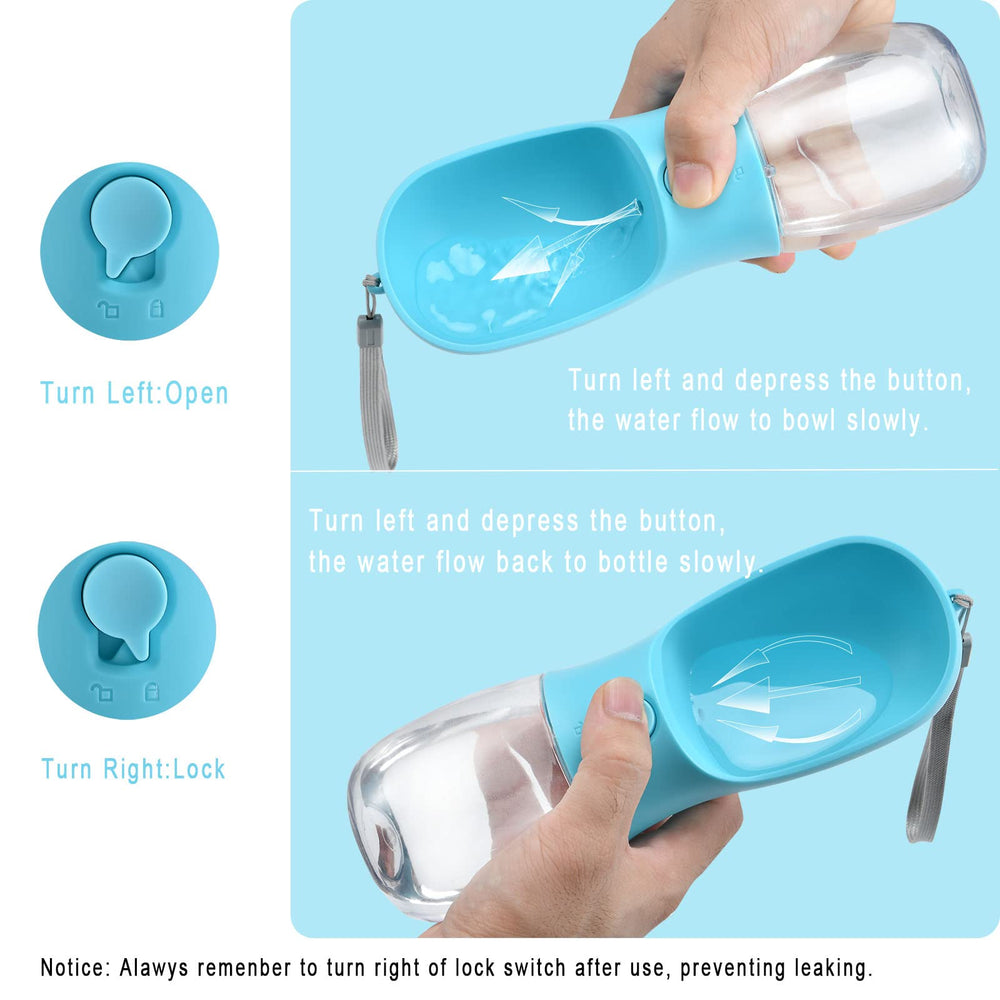 Cibaabo dog water bottle one-handed use for easy hydration on adventures