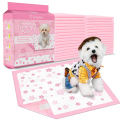 Cibaabo pink puppy pads with sakura design offer a cheerful training surface and tidy rooms.
