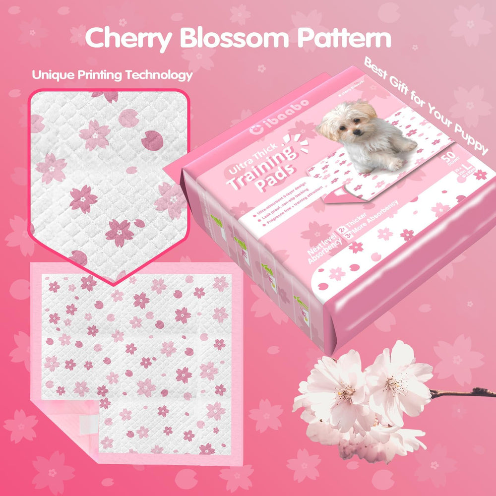 Cibaabo puppy pads 23x23 inch size suits small breeds and cats.