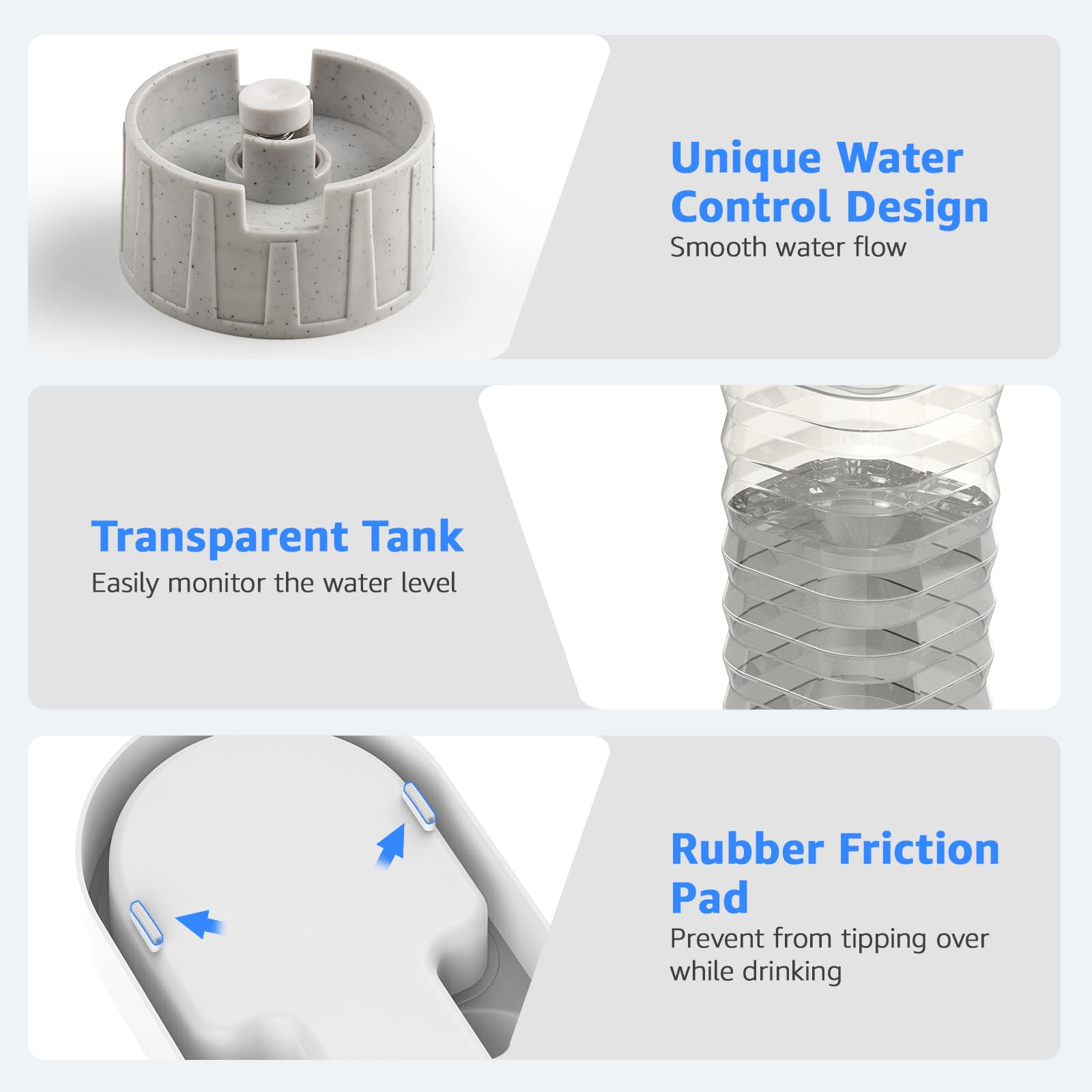 Ciconira upgraded non-slip base reduces tipping during active drinking.