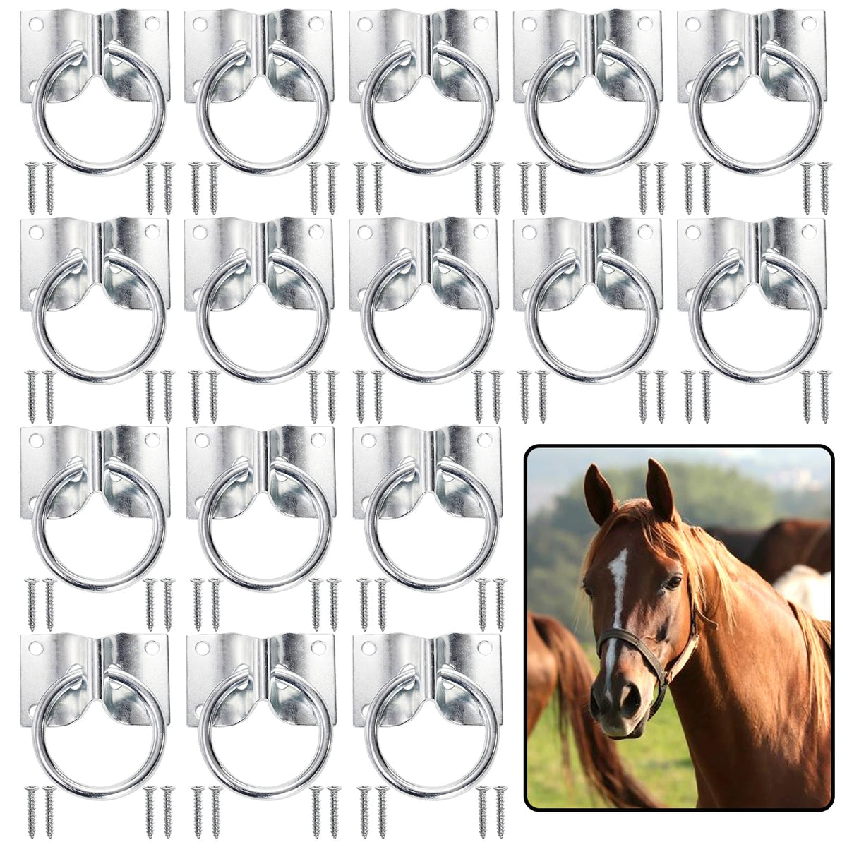 Cididu cross tie ring packaging shows 16 rings and screws for quick setup