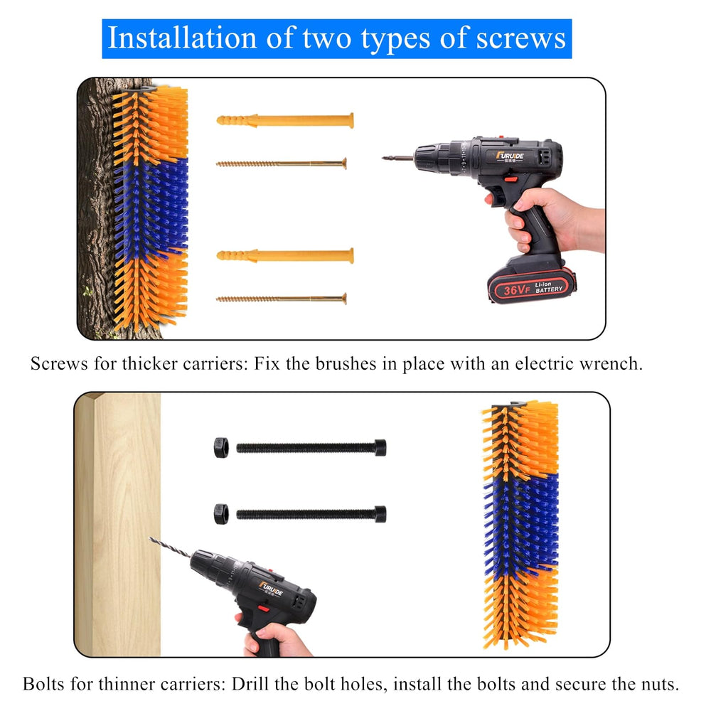 Cididu Livestock Scratch Brush used during horse grooming session with animals nearby
