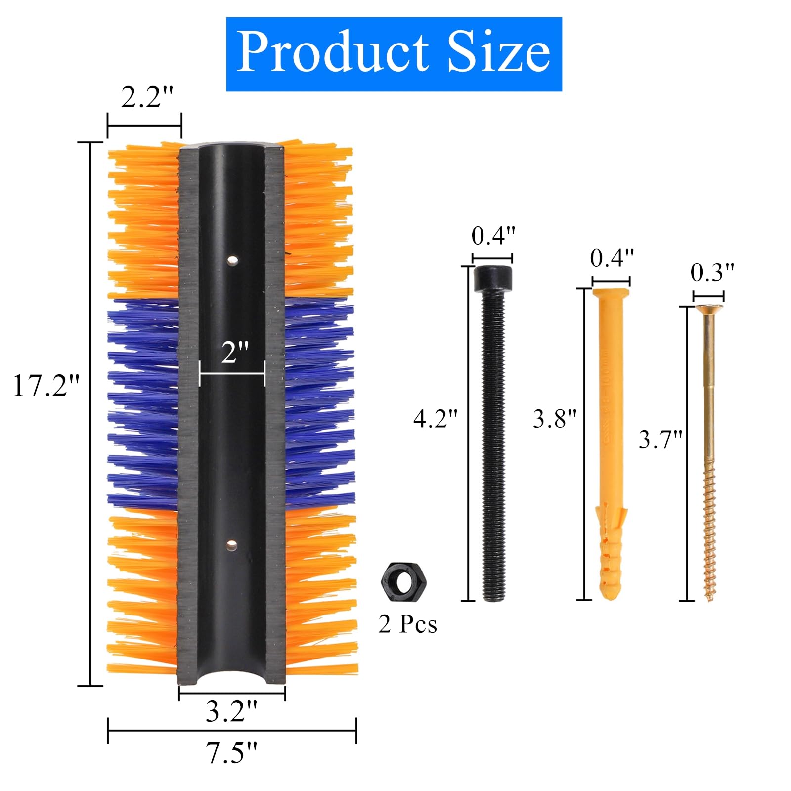 Cididu Livestock Scratch Brush installation with screws for secure mounting