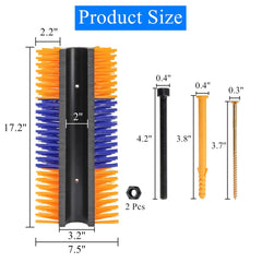 Cididu Livestock Scratch Brush installation with screws for secure mounting
