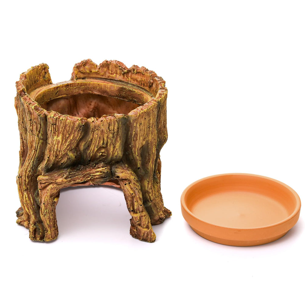 Cididu tree-root design provides a natural shelter feel for reptiles in terrariums.