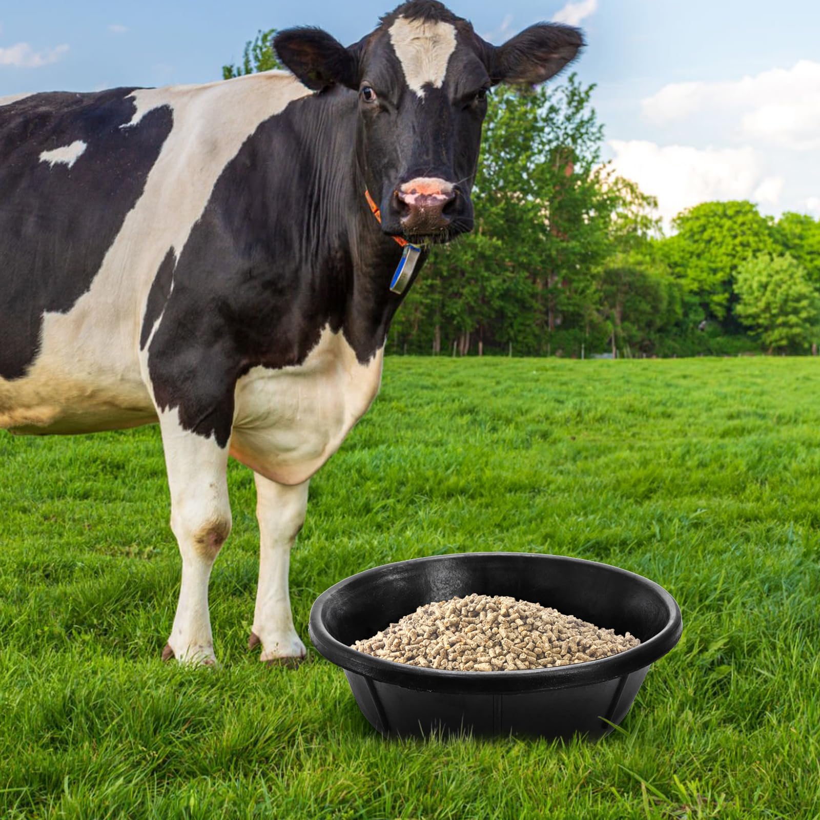 Cididu versatile rubber tub for water or feed on farm