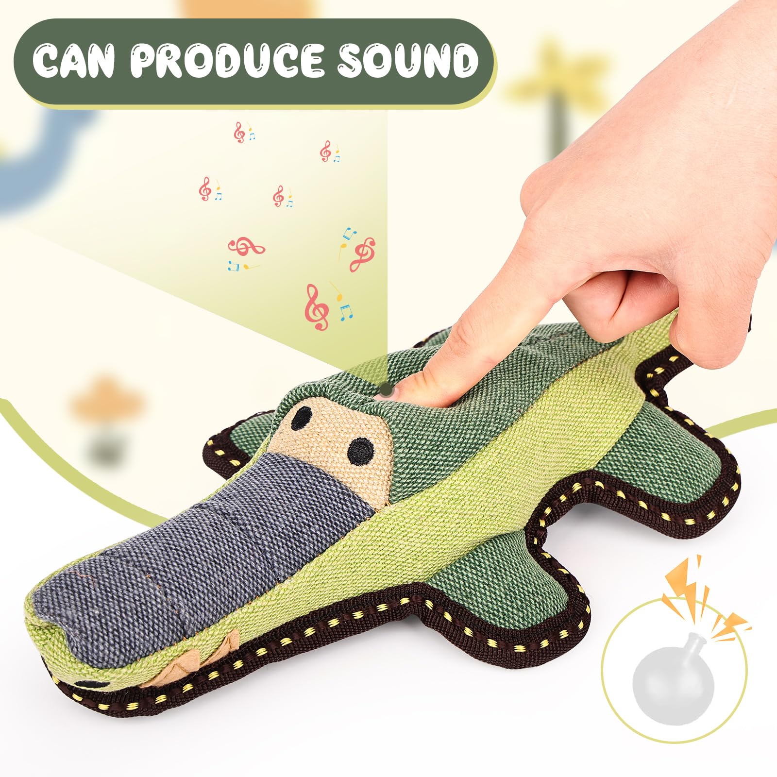 CIDIXCIDIX interactive crocodile toy in tug-of-war action