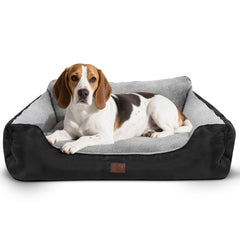 CIESMSI dog bed large rectangle backrest supports restful large-dog lounging