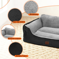 CIESMSI dog bed non-slip bottom keeps bed in place during play