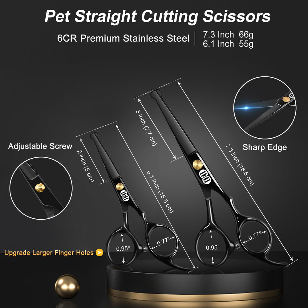 CIICII 6.1 inch straight scissors for precise pet trimming at home