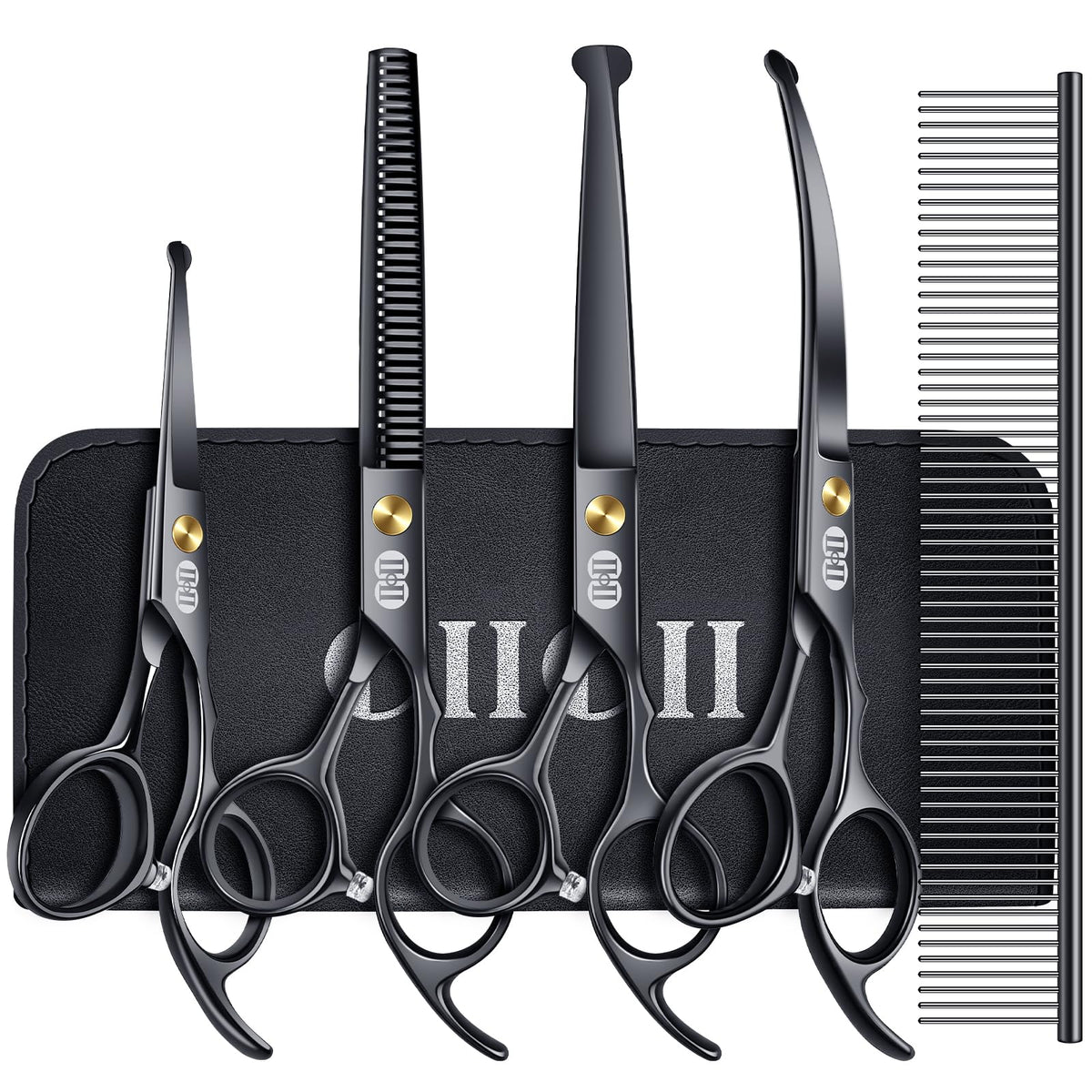 CIICII dog grooming scissors set: ergonomic grip for comfortable home grooming
