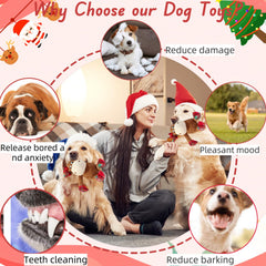 CIIVURR Christmas deer toy featuring dental-friendly design for mild cleaning during chews.
