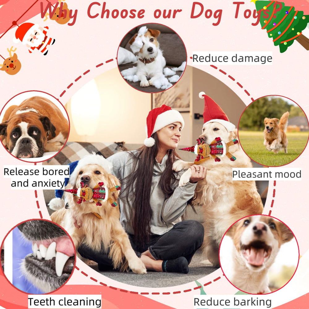 CIIVURR Christmas toy crinkle antler for dental-friendly play.