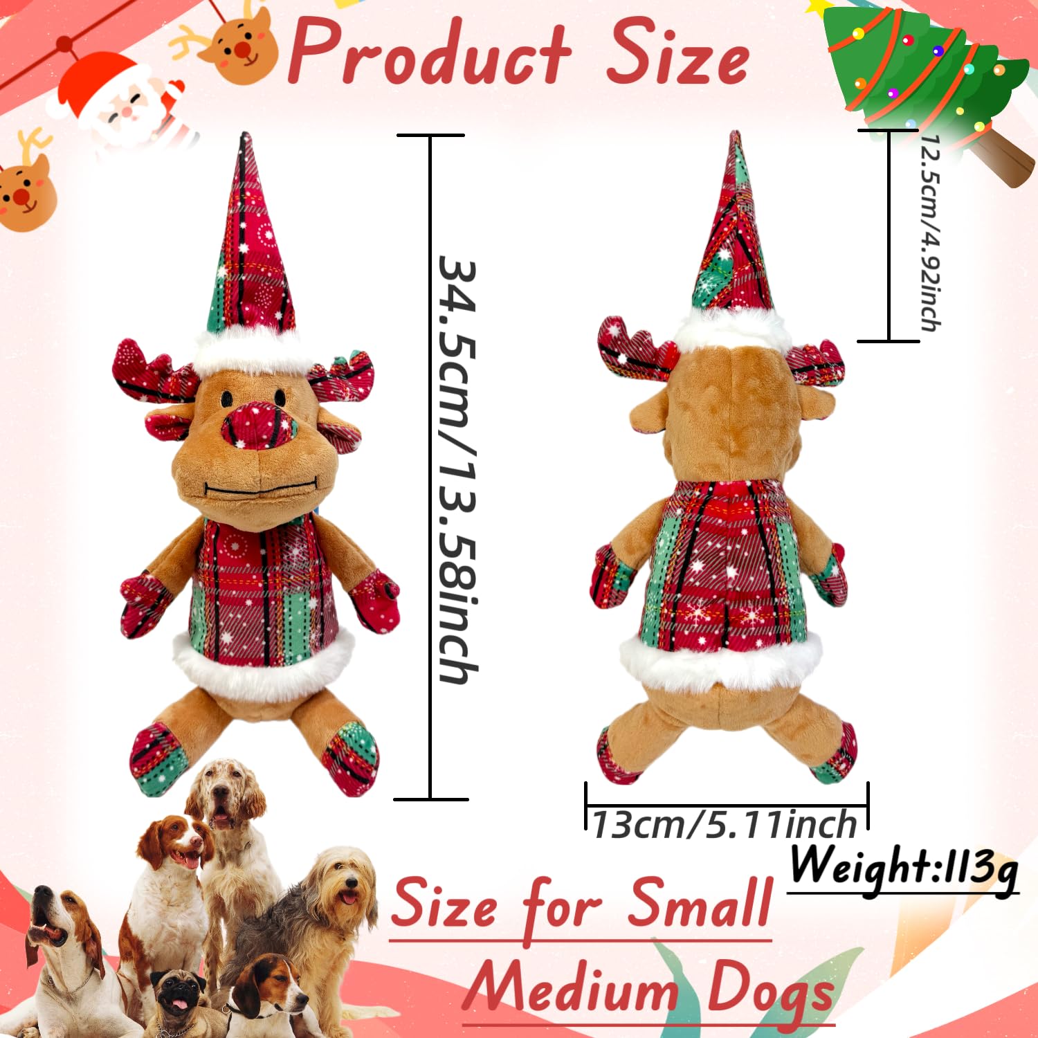 CIIVURR Christmas toy crinkle ear for sensory engagement.