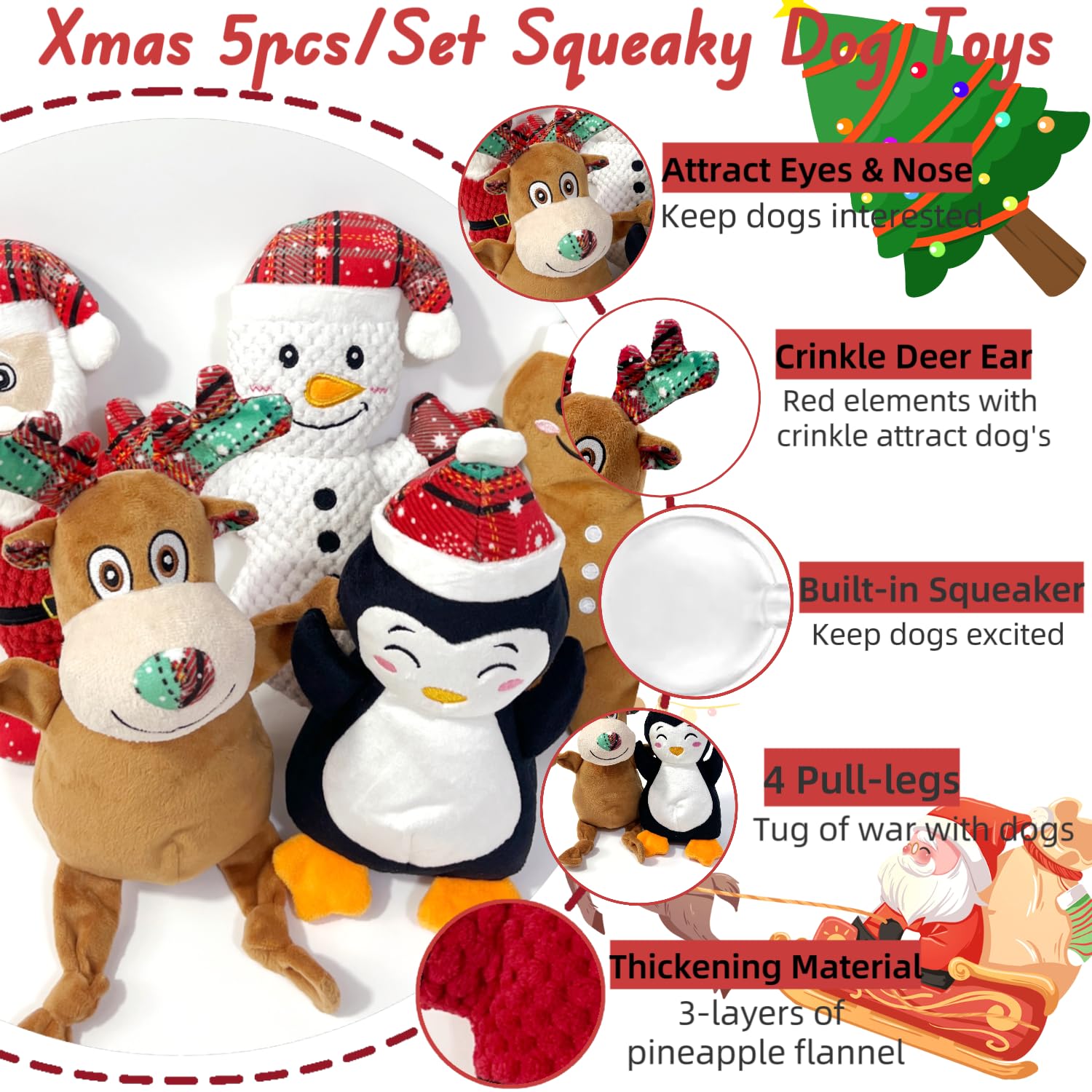 CIIVURR Penguin toy with crinkle accents for interactive play