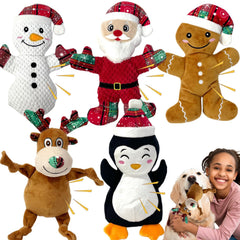 CIIVURR Santa toy with plush finish and squeaker for indoor fetch
