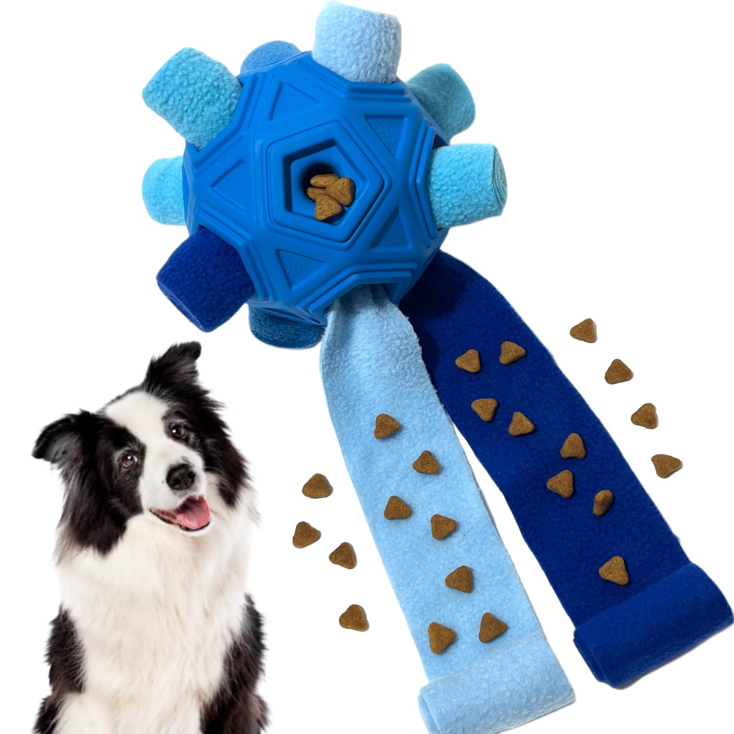 CIIVURR Snuffle Ball material closeup shows soft rubber for safe, durable play.