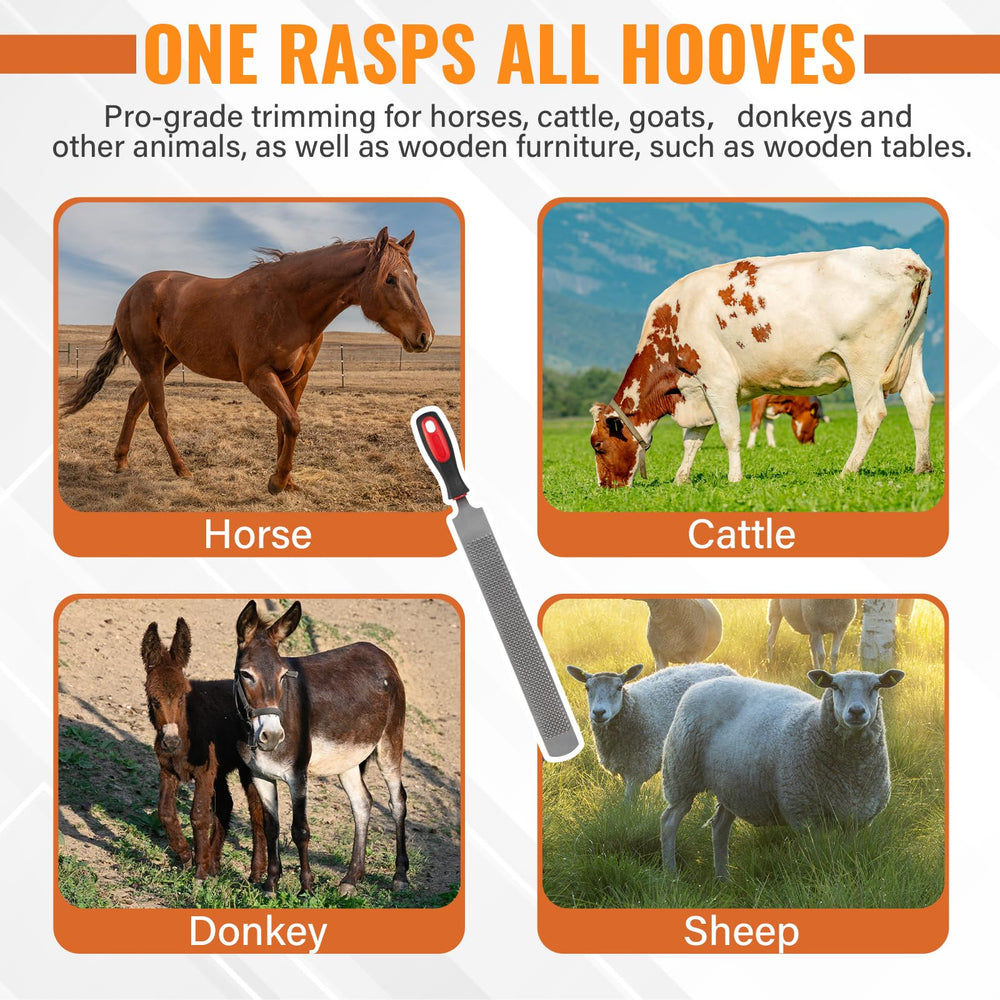 Ciltlurk hoof rasp used on wood smoothing to show versatility