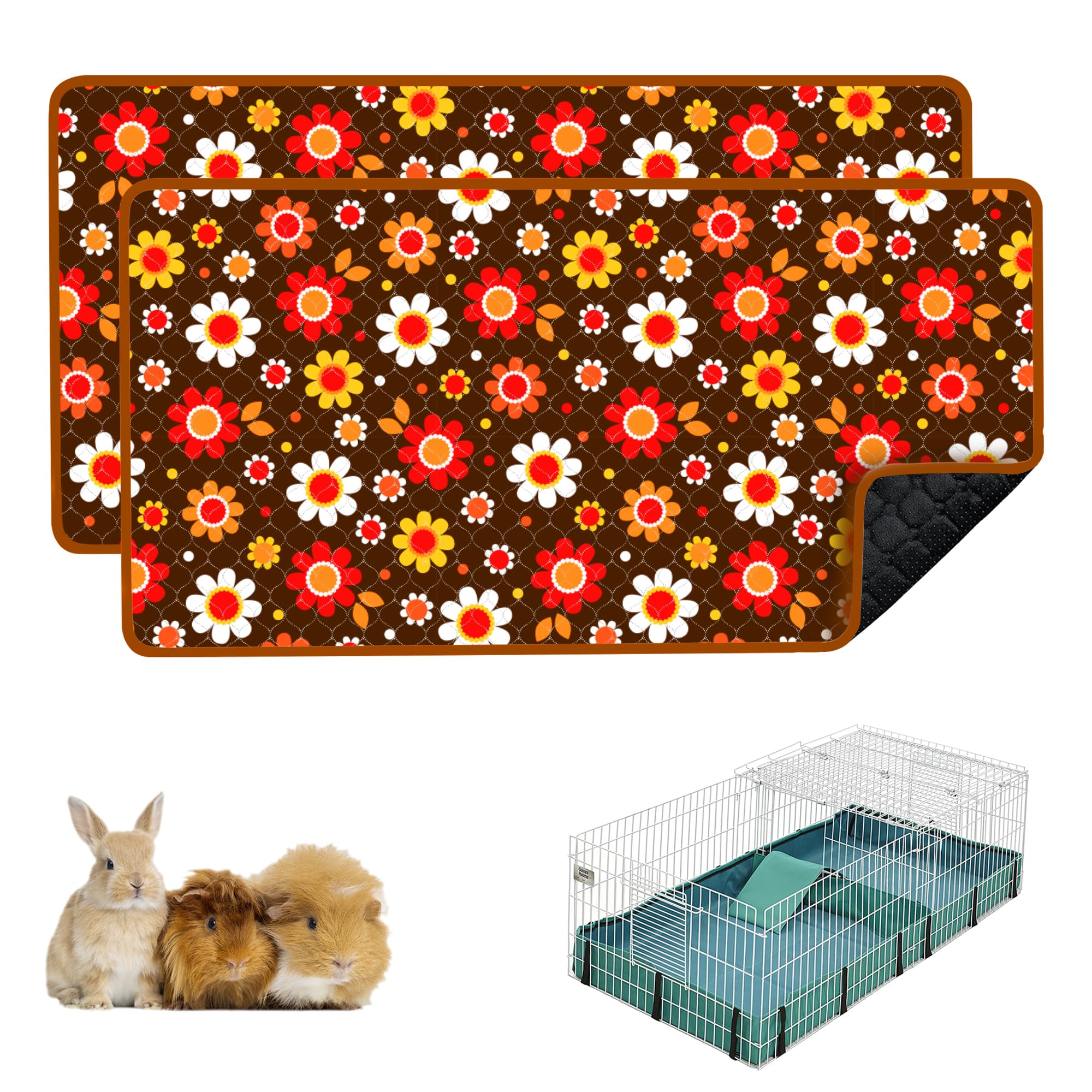 Cimiycob Guinea Pig Bedding 2-pack box—ready-to-install cage liners keep cages clean