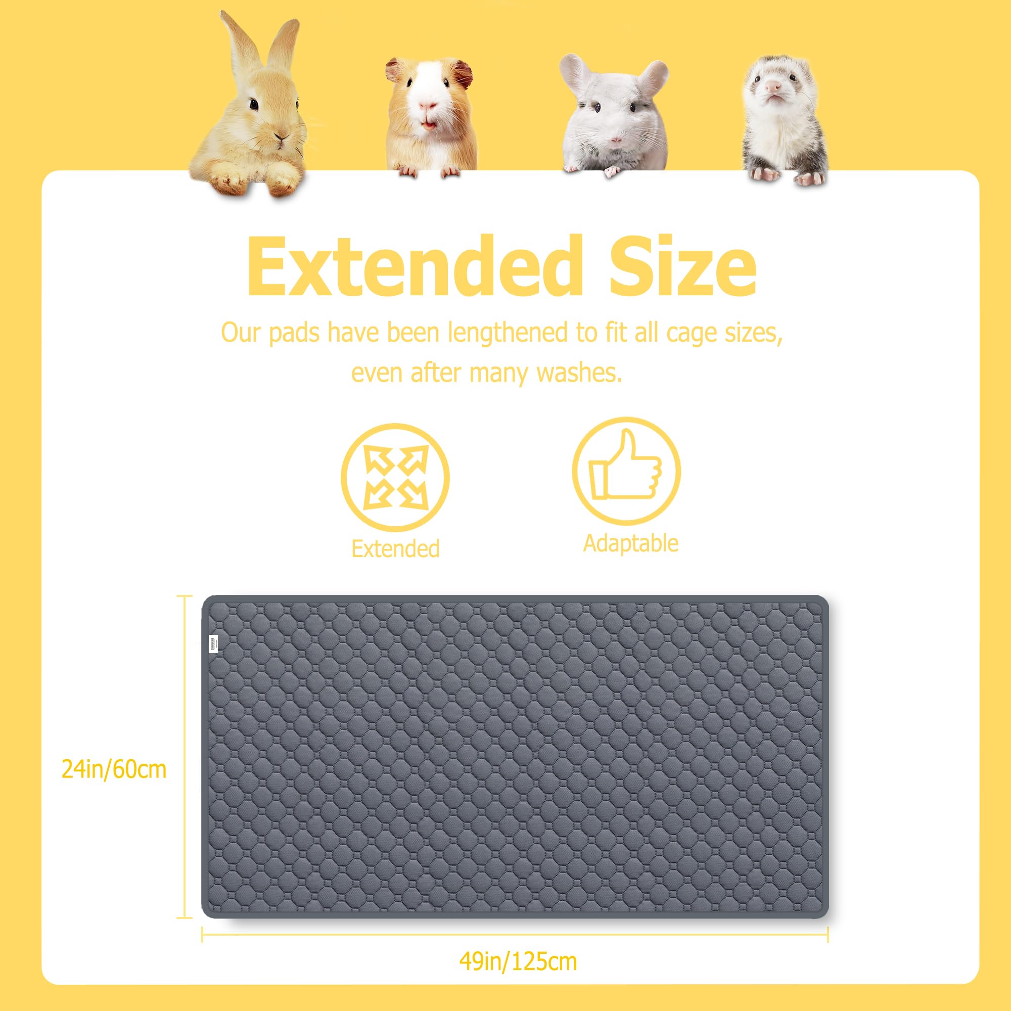Cimiycob guinea pig bedding waterproof inner layer prevents leaks and keeps cage dry