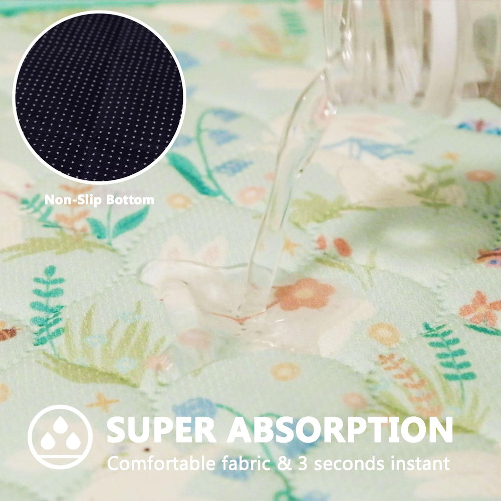 Cimiycob guinea pig cage liner with non-slip backing stays in place.