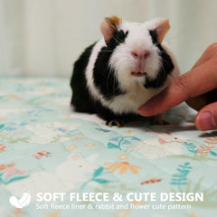 Cimiycob rabbit bedding washable fleece for reusable, eco-friendly cages.