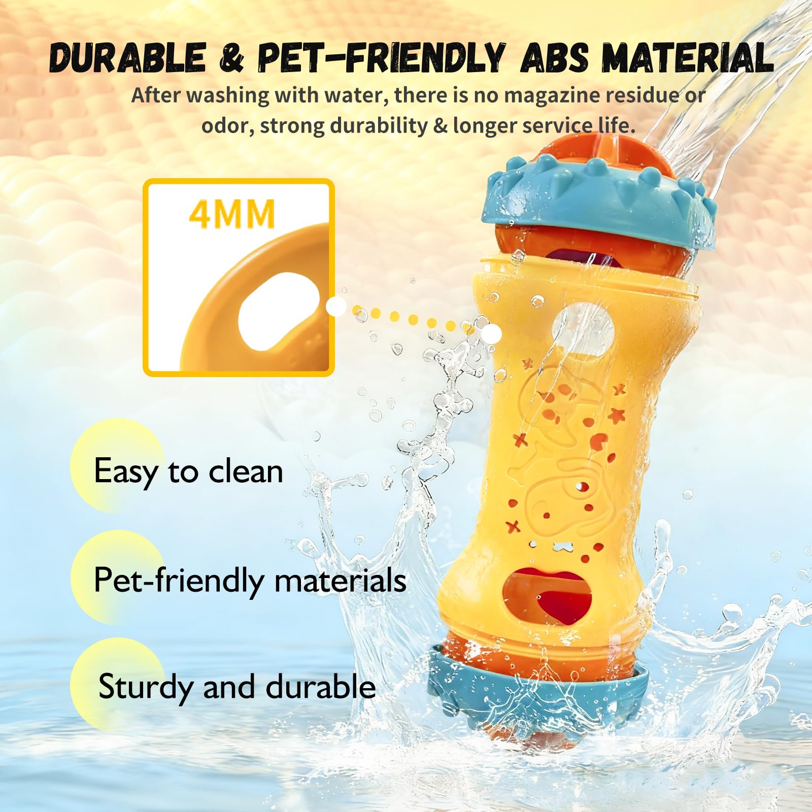 Cimolea Dog Puzzle Toy nylon construction ensures durability and safe chewing sessions.