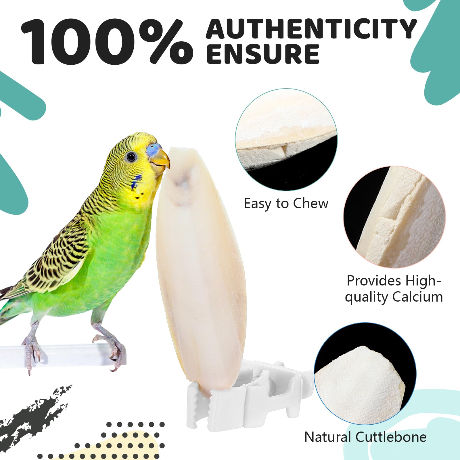Cindeer bird cage decor cuttlebone offers polished safety and chew.