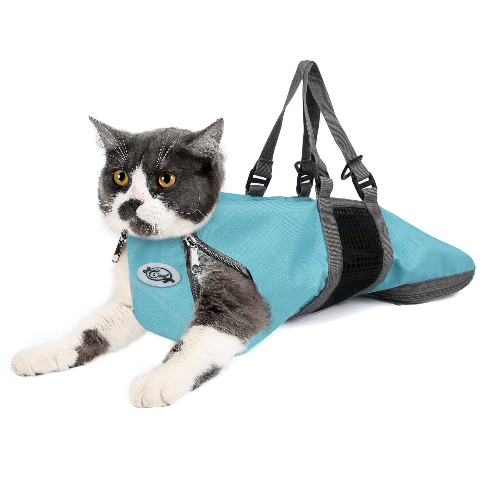 Cinf cat grooming bag blue size measurements help confirm a safe fit