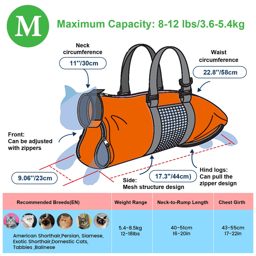 Cinf cat grooming bag interior close up emphasizes comfortable fit and humane restraint