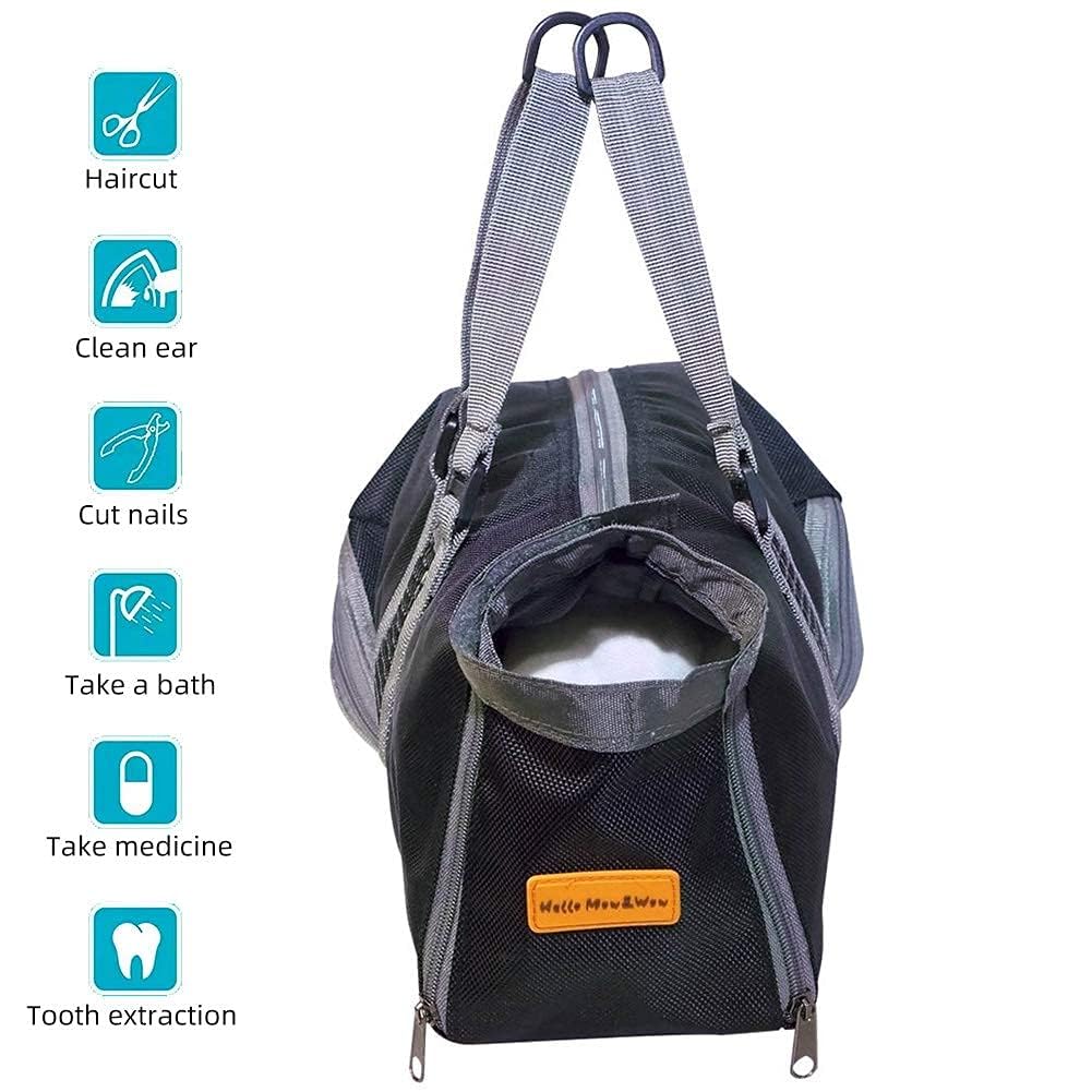 Cinf grooming bag mesh panel during bath allows water flow