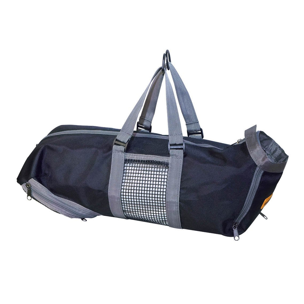 Cinf cat grooming bag mesh closeup highlights breathable material.