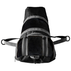 Cinf cat grooming bag side view shows roomy interior for cats