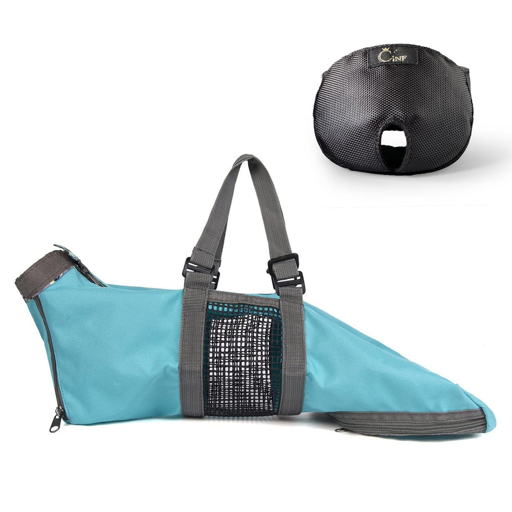Cinf cat restraint bag blue supports safe, stress-free grooming sessions.