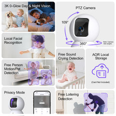 CINMOORE true 3K baby-monitor delivers crystal-clear visuals for baby checks day or night.