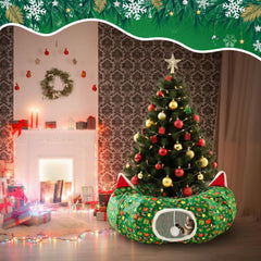 Cinnvoice Christmas color cat toy rainbow ball invites interactive play and curiosity.