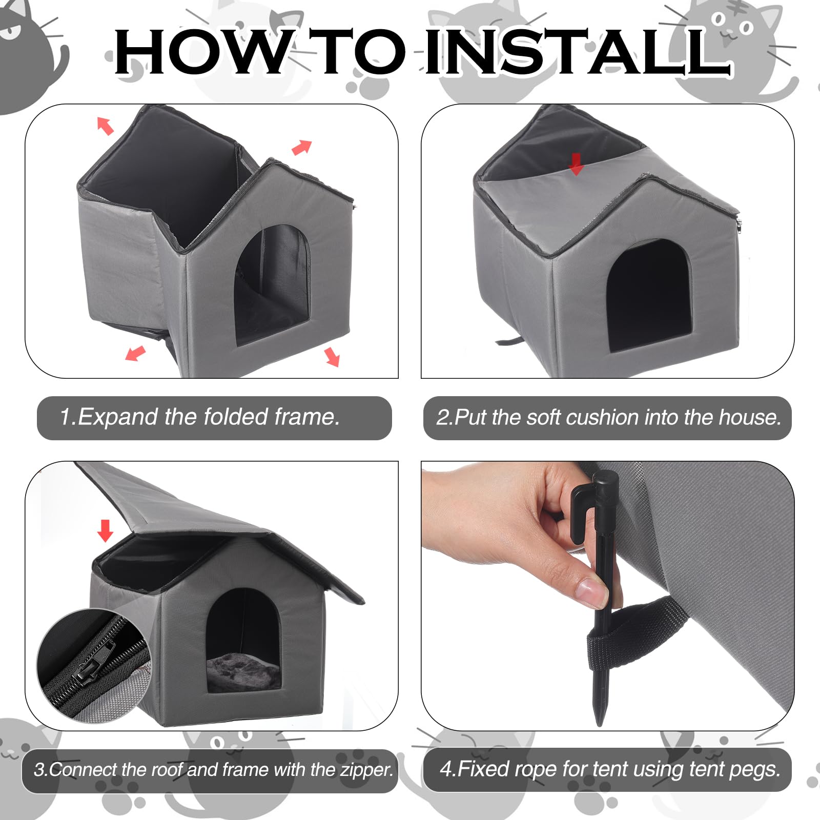 Cinnvoice easy-assembly design, top zipper connection, space-saving storage.