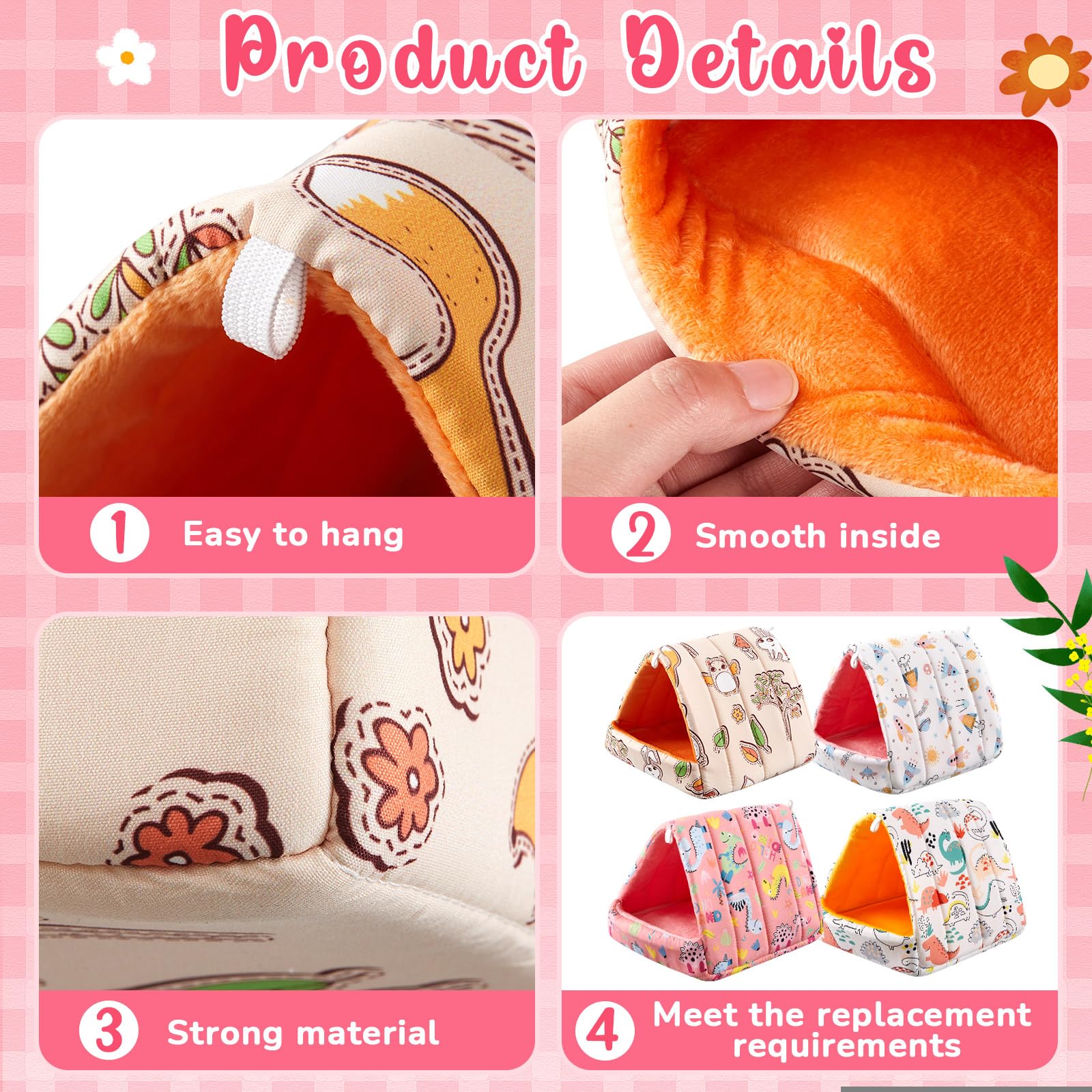 Cinnvoice guinea pig hideout easy cleaning design simplifies washing and maintenance