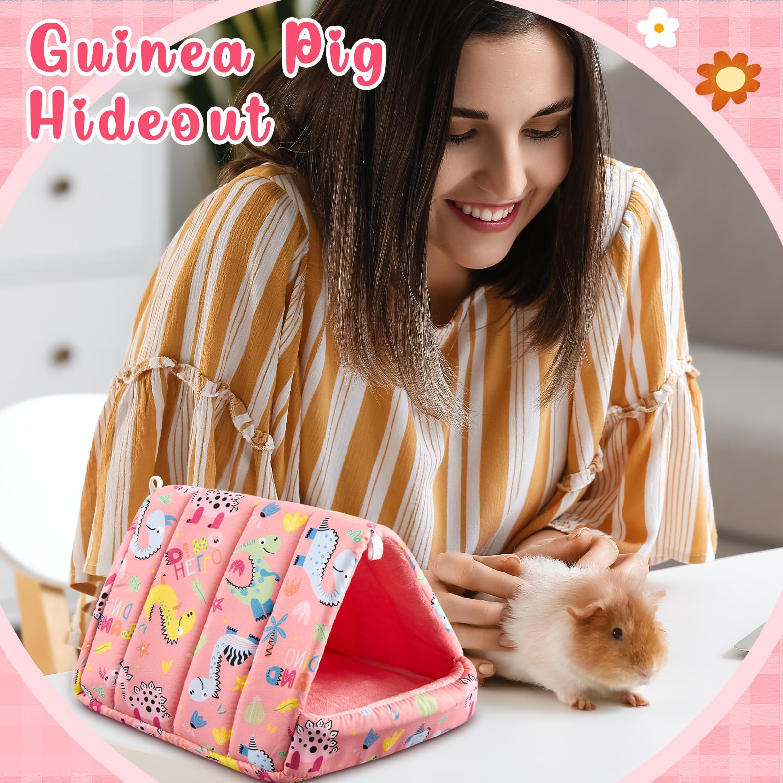 Cinnvoice guinea pig hideout small-pet ready fits guinea pigs, rabbits, and more