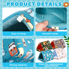 Cinnvoice safety design all-in-one hideout reduces snag risks for small pets.