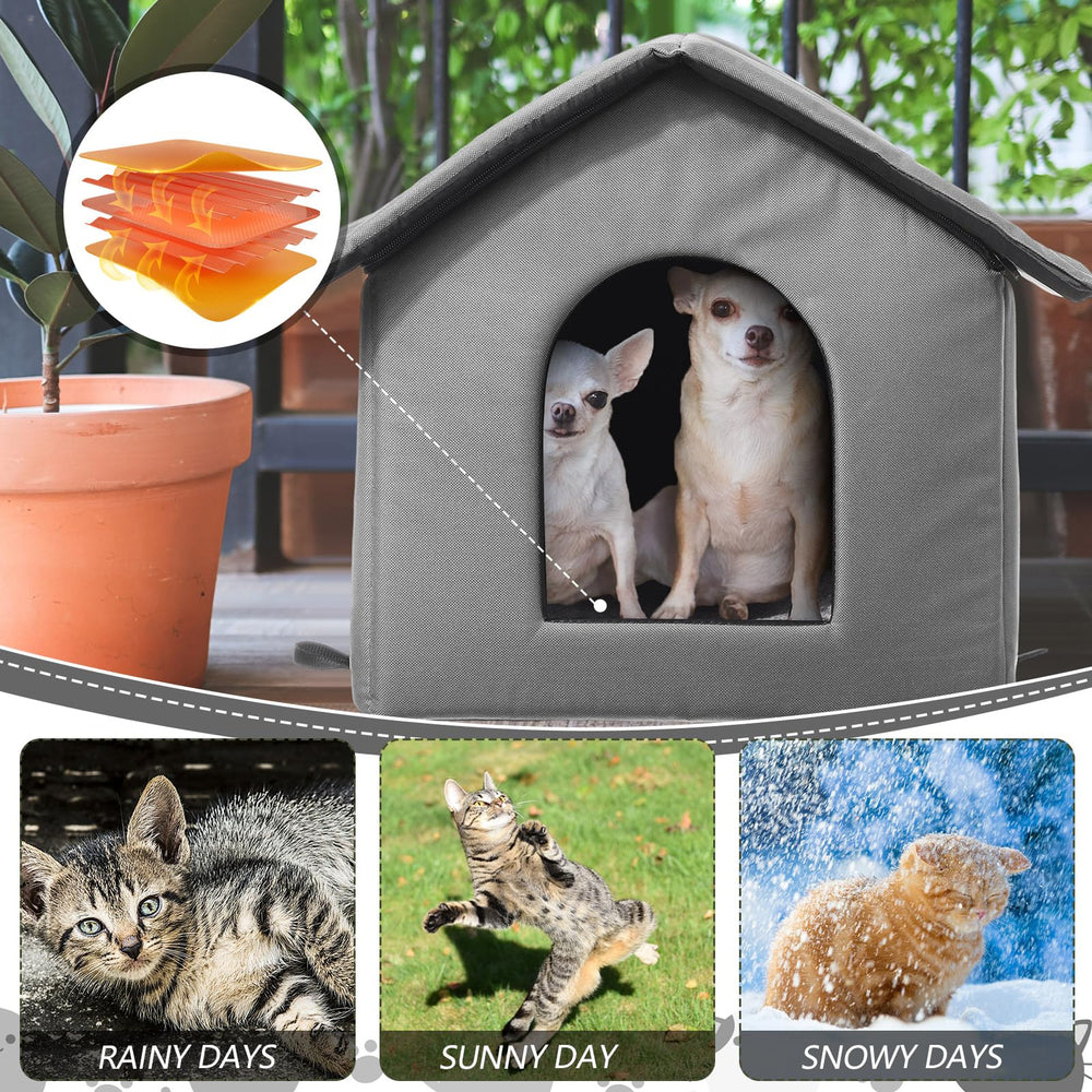 Cinnvoice multi-use outdoor pet house gray, suitable for cats, small dogs, rabbits.