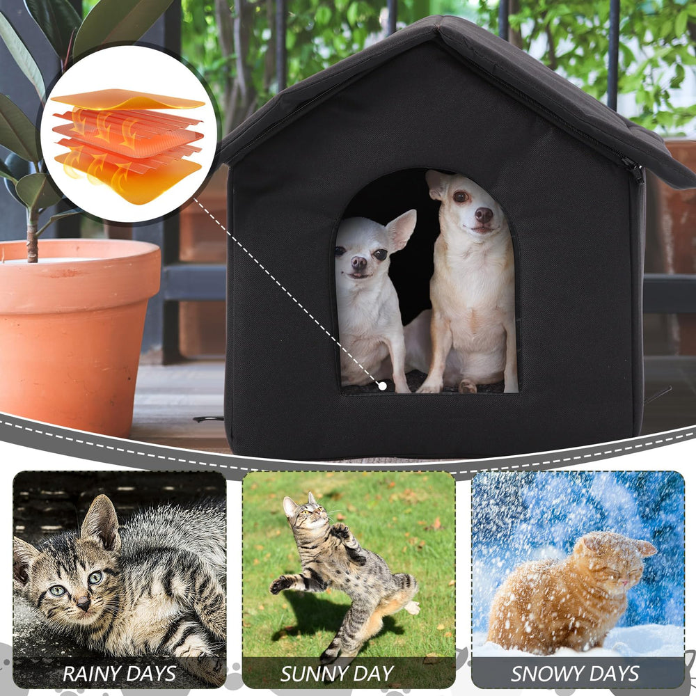 Cinnvoice winter pet house compact storage suggests easy seasonal use.