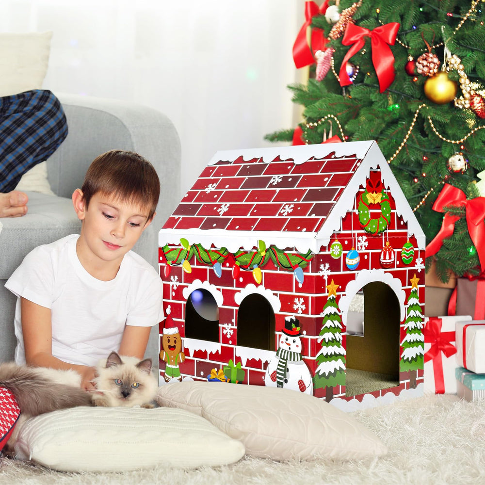 Cinrobiye Christmas cat house makes a festive gift for pet lovers.